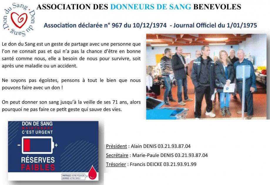 Association des donneurs de sang