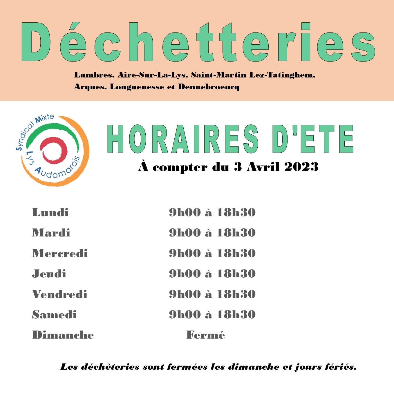 Decheteries ete