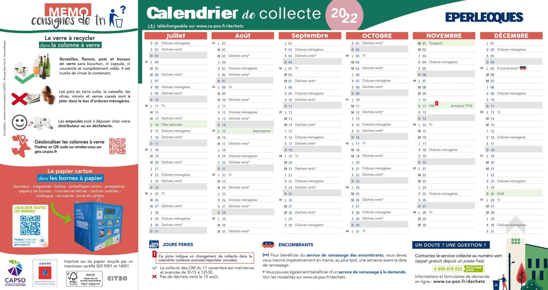 Calendrier Des Encombrants 2023 Nord Pas De Calais Calendrier De Collecte 2022