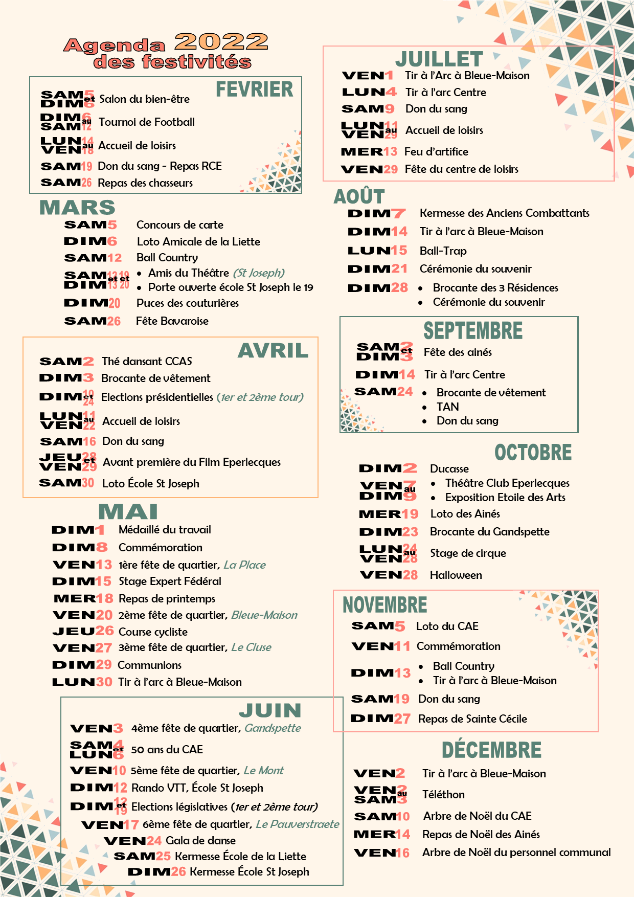 Festivites 2022
