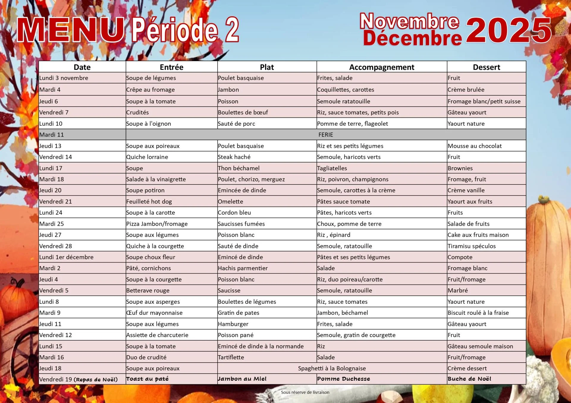 Menu cantine nov dec2025