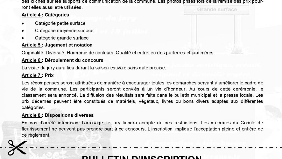 Reglement et bulletin 2