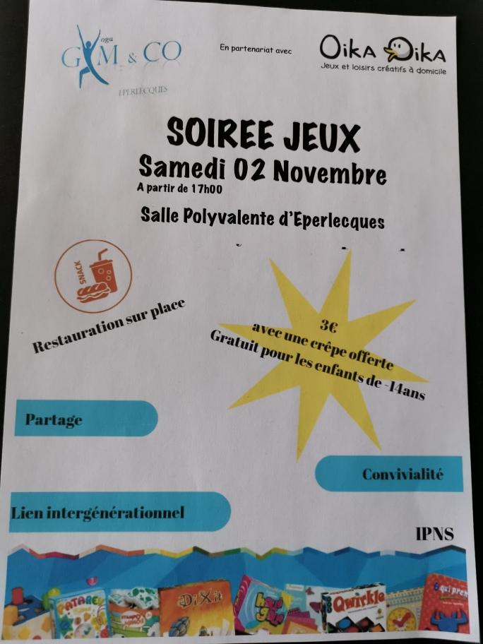 Soiree jeux 2 novembre