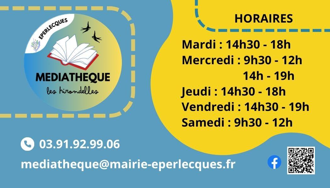 Horaires mediatheque 2026