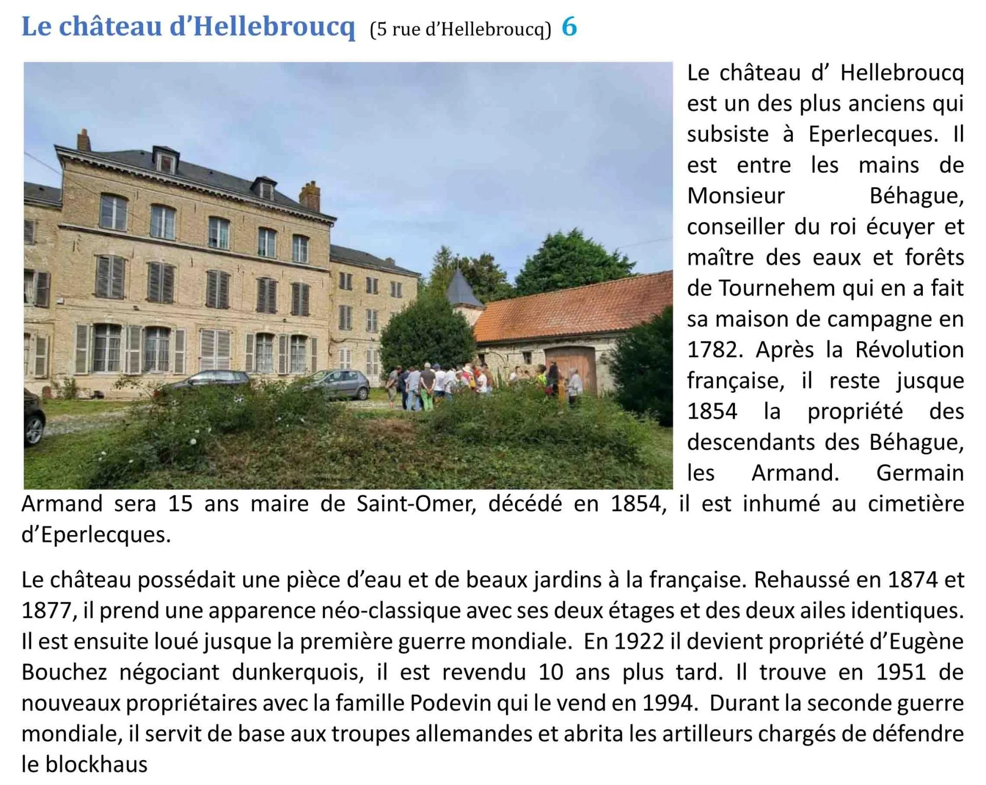 Le chateau d hellebroucq