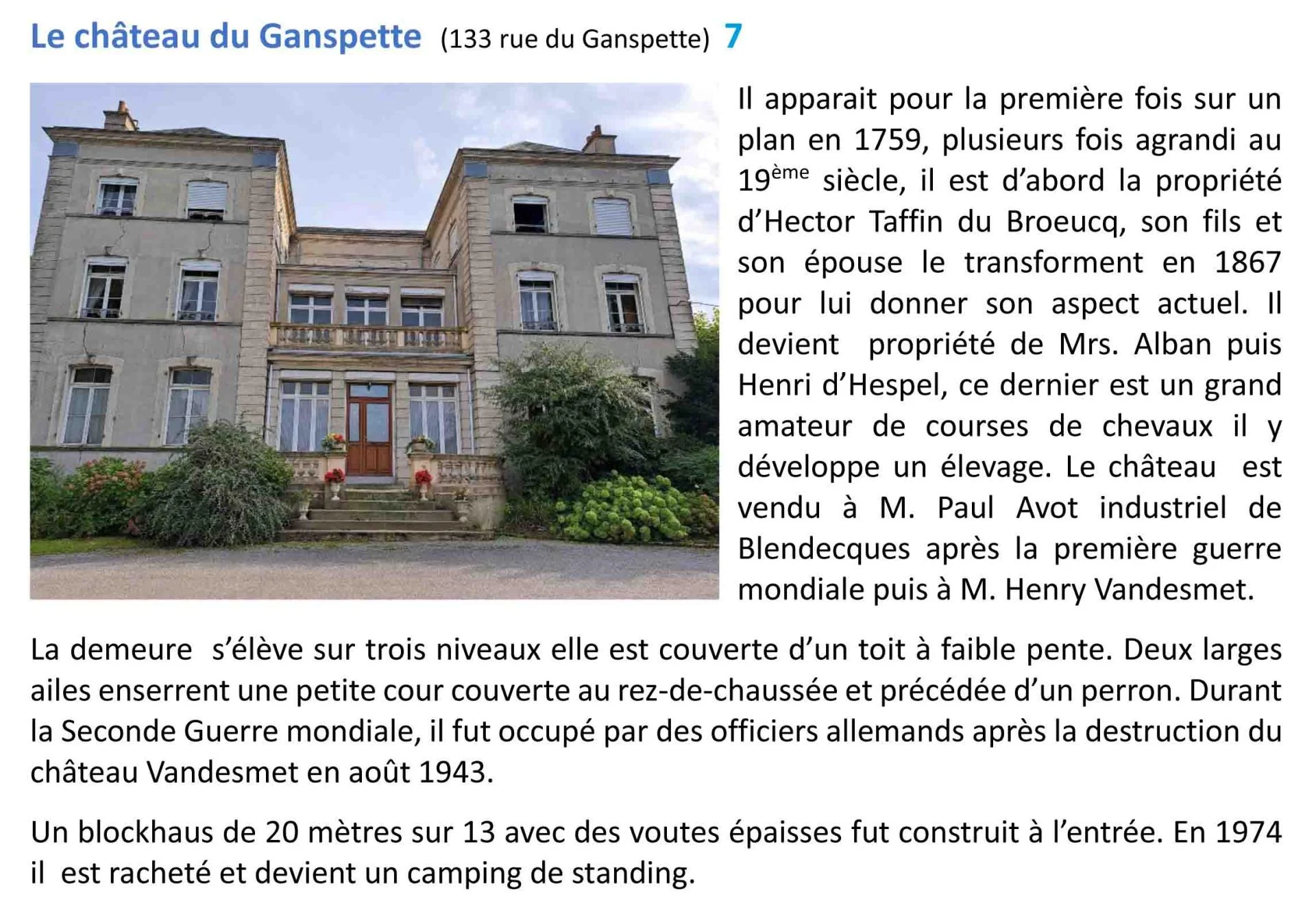 Le chateau du gandspette